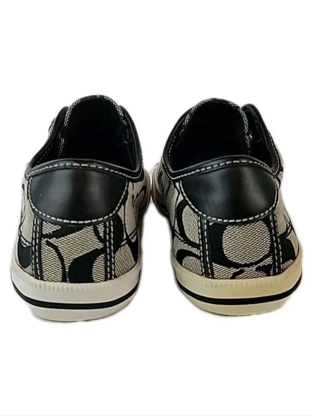 Coach Bev Gray Black Slip-on Sneakers 6B